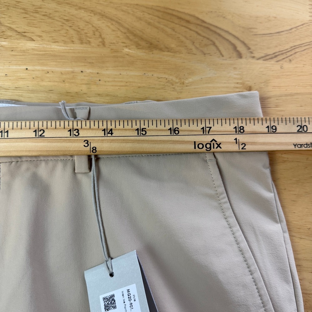 NEW KJUS Ike Pants Mens 54 XL 36x33 Khaki Technical Stretch Golf Trousers Beige - Picture 6 of 14